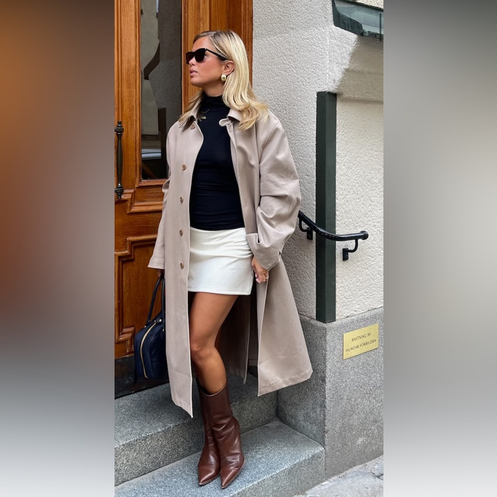 Djerf Avenue Beige Trench Coat